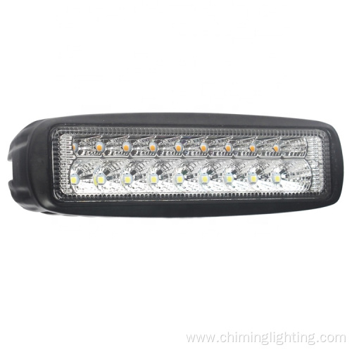 LED 6.3iNCH 18w dual color white amber work light engineering truck offroad led work light